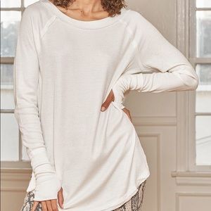 BNWT Free People Snowy Thermal Top Sz Small